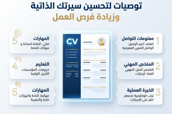 توصيات لتحسين سيرتك الذاتية لزيادة فرص العمل